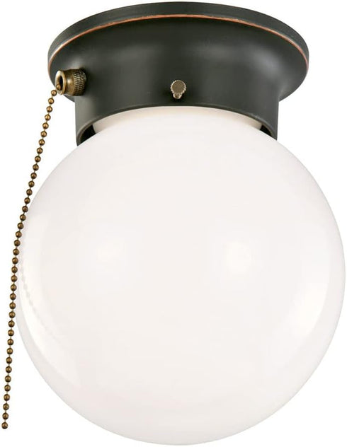 Design House Millbridge Globe 6 Inch Diameter Indoor Ceiling Light Fixture with