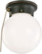 Design House Millbridge Globe 6 Inch Diameter Indoor Ceiling Light Fixture with