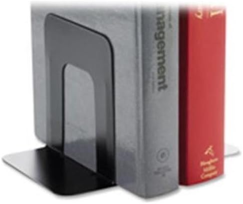 Business Source Heavy-Gauge Steel Book Supports, 2/Pair, 4-3/4"x5-1/4"x5"