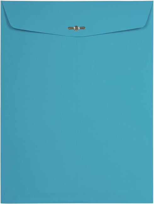 JAM PAPER 9 x 12 Colored Envelopes with Clasp Closure, Blue, 50/Pack