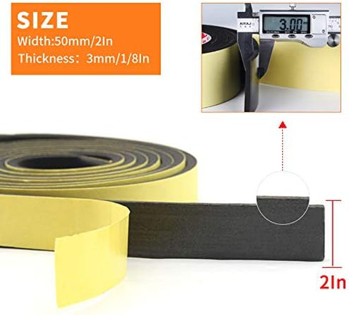 Foam Insulation Tape Adhesive, Seal, Doors, Weatherstrip, Waterproof, Plumbing, HVAC, Windows, Pipes, Cooling, Air Conditioning, Weather Stripping, Craft Tape (33 Ft- 1/8" x 2") by Papillon