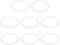 PATIKIL Goof Rings, 8 Pcs Metal Cover for Recessed Light Trim, Inner Diameter 3.98", Matte Finish White