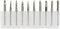 10Pcs Rotary Burr Set, 1/8 inch Shank Carbide Double Cut Carving Bits Tools for Grinder Drill, Woodworking, Metal Polishing, Engraving, Drilling