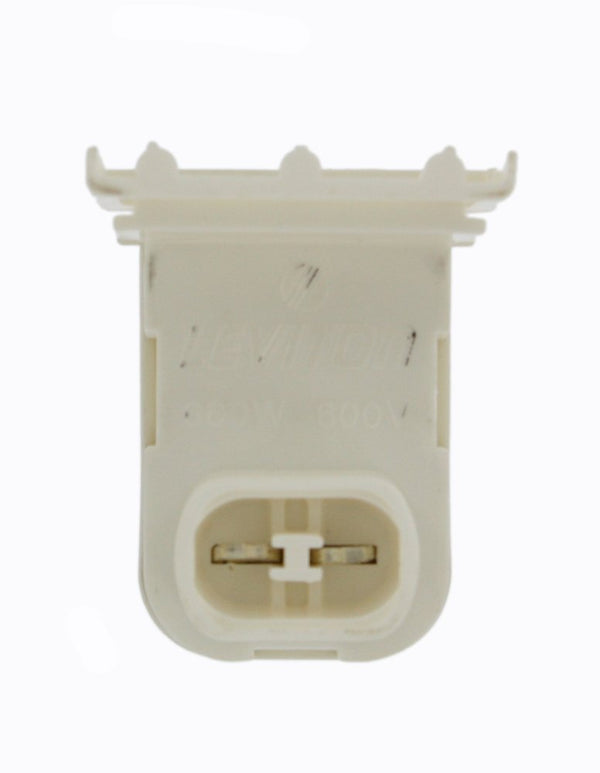 Leviton 13551-NW Thermoplastic Medium Fluorescent Lampholder, Shallow Base for T-8/T-12 Lamps, White