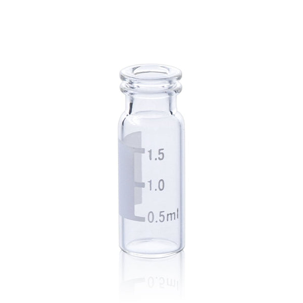 2 ml Autosampler Vials, 11 mm Snap Top with Label, Clear Glass, 100 pcs/pk.