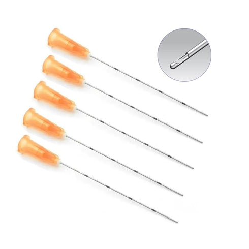 WaWaNMES 18g 22g 23g 25g 27g 30g 50mm/38mm/25mm (5pcs 25g-50mm) Professional Blunt Tips for Face Lifting Gauge Size