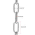 uxcell Stainless Steel 304 Hardened Proof Coil Chain, 1m Length, 1.5mm Thickness, Zinc Plated