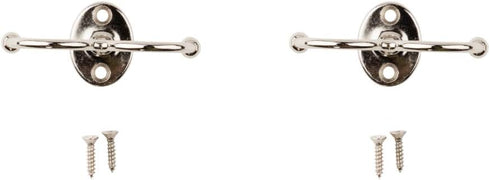 National Hardware N245-837 V165 Undershelf Coat Hooks, Nickel, 2 Pack