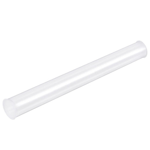 MECCANIXITY Clear Storage Tube, Small Plastic Round Tubing with Caps, Rigid Bottle Container 26x28x300mm/12 Inch for