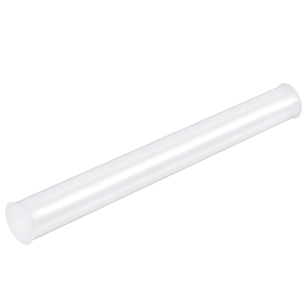MECCANIXITY Clear Storage Tube, Small Plastic Round Tubing with Caps, Rigid Bottle Container 26x28x300mm/12 Inch for
