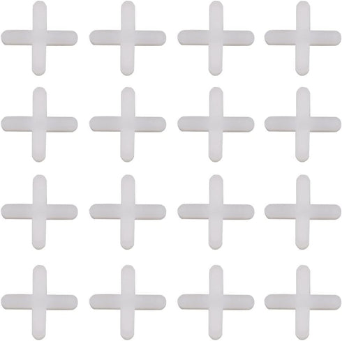 500 Pcs White Tile Spacers, 2.5mm Tile Levelers for Wall Floor Cross Spacers, Ceramic Tile and Stone Installation
