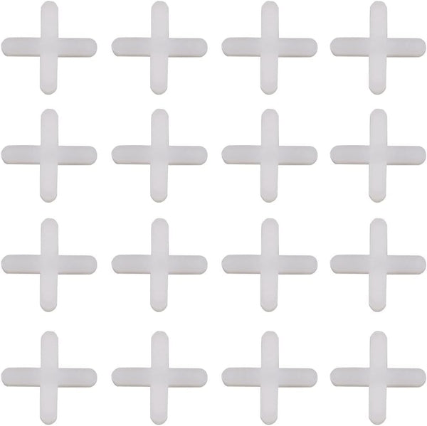 500 Pcs White Tile Spacers, 2.5mm Tile Levelers for Wall Floor Cross Spacers, Ceramic Tile and Stone Installation