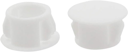 Zorfeter 30 Pcs White Hole Plugs, 13mm (1/2 inch) Flush Type Panel Plastic Plugs for Furniture
