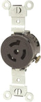 Leviton 4560 15 Amp, 250 Volt, NEMA L6-15R, 2P, 3W, Single Locking Receptacle, Industrial Grade, Grounding, Black