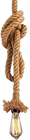 CTKcom 1 Head 1 Meter Vintage Hemp Rope Pendant Light Fixture E26/E27
