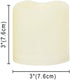 2 Set 3x3 Inches Waterproof Outdoor Battery Operated Flameless LED Pillar Candles with Remote Flickering Plastic