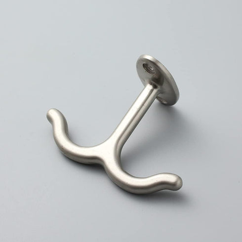 Zinc Alloy Double Prong Ceiling Hook, 6 pcs Under The Table Coat Hook for Closet, Bathroom, Kitchen, Garage