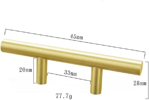 SANCHAKOU 4 Pack 33Mm Gold Cabinet Knobs Wardrobe Bedside Table Handle Shoe Cabinet Gold Copper Handle