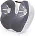 Generic Memory Foam Orthopedic Cushion, Ergonomic Coccyx, Adjustable Seat Width, for The Office,car(Dark Gray)