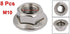 ZAQW 8 M10 1.25mm 304 x Pitch Metric fine Pitch Stainless Steel Hexagonal Flange Nuts