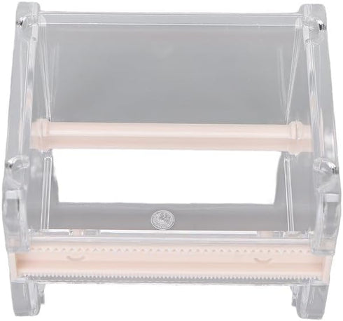 Transparent Tape Dispenser Cutter, Desktop Roll Holder Organizer for Office, DIY Sticker Storage and Tape Cutter