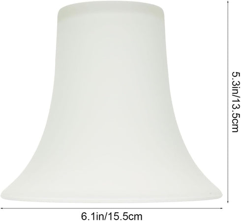 Homoyoyo Frosted Glass Lamp Cover Decorative Lampshade for Wall and Hanging Lights Transparent Bell-Shaped Light Shell