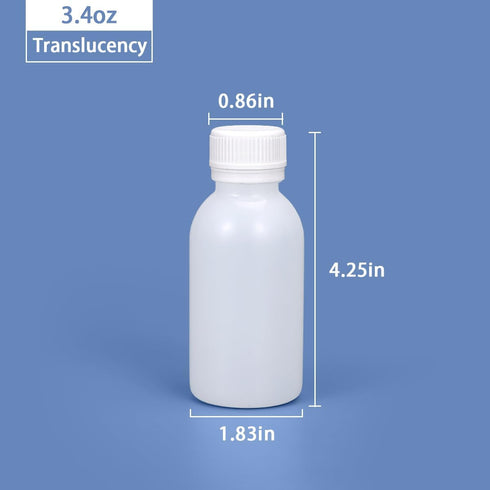 PE Plastic Food Grade Bottles, Wide Mouth Lab Reagent Bottle, Liquid/Solid Sample Storage Container