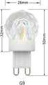 2W G9 Bulb Dimmable Bulbs 20W 3000K G9 300LM 3 Pack Mini Globe Crystal LED Light COB Incandescent Equivalent Warm White