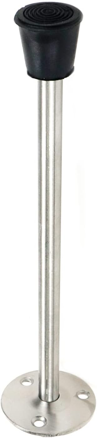 Stainless Steel Wall Mounted Door Stopper with Rubber Bumper, 7.87"/200mm Length