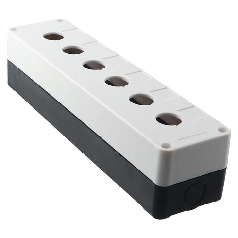 22mm 6 Button Switch Box ABS Easy to use Aperture Control Station Box Durable Holes Indicator Box