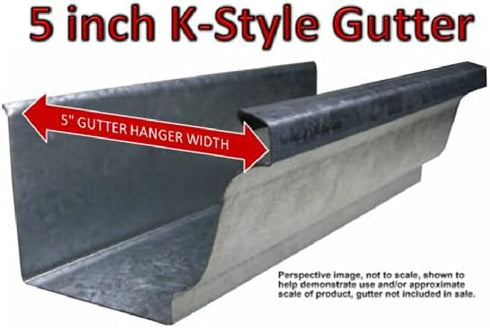 5" Premium Hidden Hook Hangers with Screw Clip Style for Rain Gutter Bracket