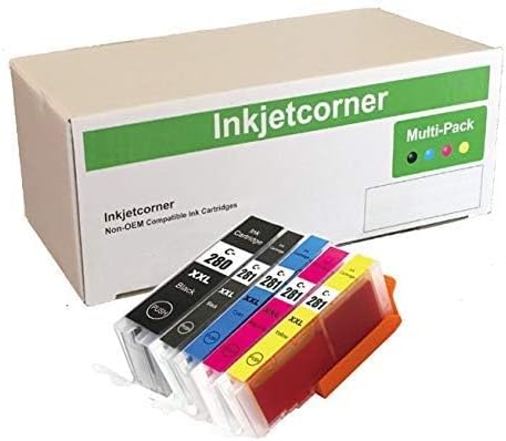 Inkjetcorner Compatible Ink Cartridge Replacement for PGI-280XXL CLI-281XXL, 5 Pack for TR8620A TS9520A TS9521CA TS702A