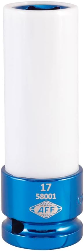 AFF Mag Wheel Power Sockets, 1/2" Drive, 17mm, Chrome Molybdenum Steel with Plastic Sleeve, 58001
