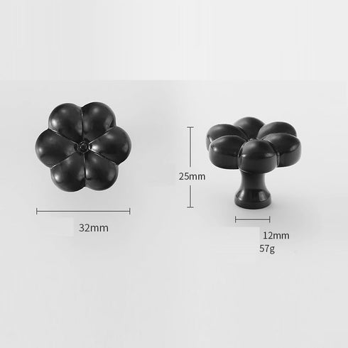SANCHAKOU 2 Pack Stylish Knobs Shoe Cabinet Bedside Table Handle Wardrobe Cabinet Drawer Brass Handle Black