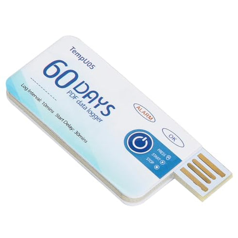 5pcs 10000 0.5C Disposable USB Temperature Recorder, Data Logger with Data Capacity, High Precision for Food, Chemical