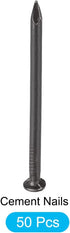 Wall Cement Nails (3x50mm) 50pcs, Carbon Steel Hardware Nails for House Maintenance DIY Woodworking, Black