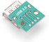 Walfront 10Pcs USB Type A Female Board, 2.54mm Pitch Connector, 4 Pins DIP Socket Board