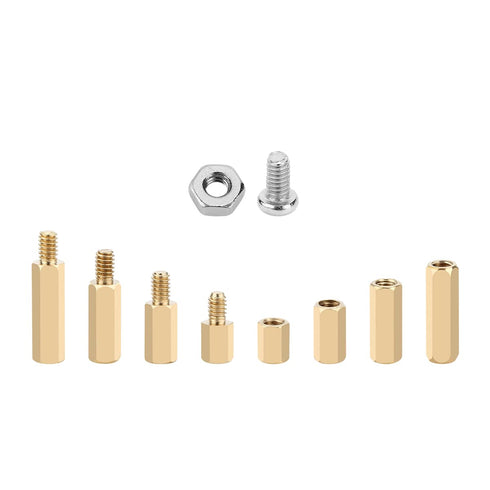 300pcs M2 Brass Standoff Kit - Hex Column Spacer Screw Assortment with Box