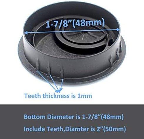 DGOL 5 pcs Metal Desk Grommet Cable Cord Wire Hole Cover Outlet Port, 1-7/8 inch (48mm) (MATT Black)