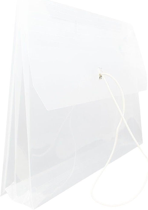 JAM PAPER Plastic Expansion Envelopes, Letter Booklet 9 3/4 x 13 with 2.5 Inch Expansion, Clear, 3/Pack