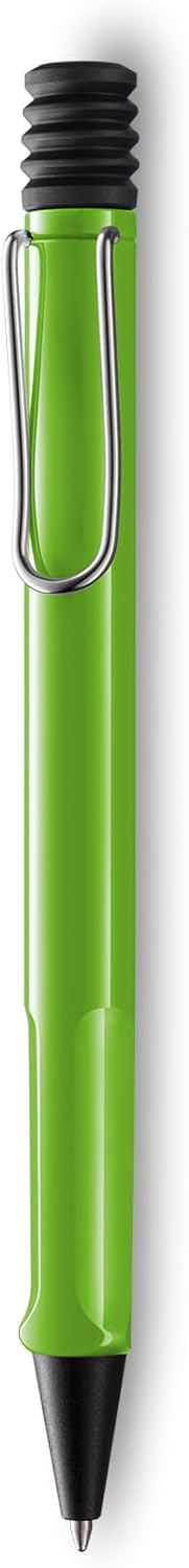 Lamy Safari Ballpoint Pen - Smooth Writing ABS Plastic Luxury Pen with Chrome Wire Clip, Blue Ink, and Molded Pen Grip, Pens for Journaling, Office, or Gift, Great Holiday Stocking Stuffer (Green) by Lamy