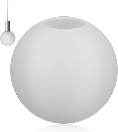 Ciieeo Frosted Glass Globe Lamp Shade 80mm round Ball Lampshade with 30mm
