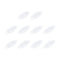 MECCANIXITY Magnetic Stirrer Mixer Stir Bar, 25mm(1") x9mm Olive Shape PTFE Coating Magnet, White, 10 Pcs