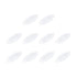 MECCANIXITY Magnetic Stirrer Mixer Stir Bar, 25mm(1") x9mm Olive Shape PTFE Coating Magnet, White, 10 Pcs