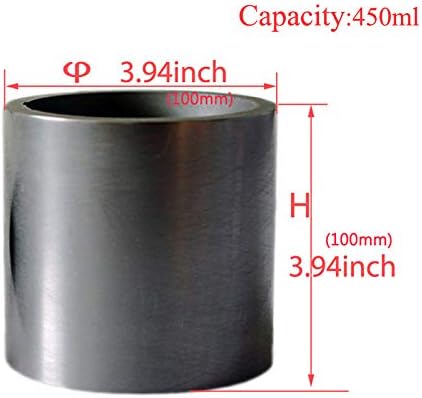 Gold Silver Copper Smelting Graphite Crucible Cup with Lid, Lab Supply (100X100MM)
