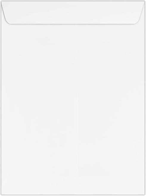 LUXPaper 9 x 12 Open End Envelopes, Peel & Press, White, 80lb. Text, 100% Recycled, 50 Qty