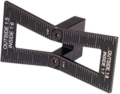 General Tools Woodworking Dovetail Marker Jig #47, Accurate and Precise Guide for 1:5, 1:6, 1:8, 1:10 Slopes, Black