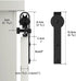 FLYVLIEG 4FT Super Mini Sliding Barn Door Hardware Kit for Single Door TV Stands Small Cabinets, J-Shaped Hanger (No
