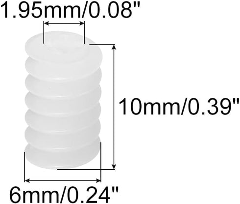 20Pcs 6102AA 0.5 MECCANIXITY Plastic Gears Plastic Worm Gears Model Reduction Gear for RC Car Model DIY Robot,White
