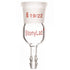 StonyLab Glass Straight Inlet Adapter with 19/22 Female Glass Joint and 8mm ID Hose Connection